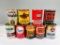 Lot of 9 various quart oil cans Penn Seal DX Standard