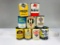 Lot of 9 various quart oil cans Invader Conoco Skelly