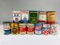 Lot of 12 various Liter cans BP Franklin Graphite