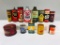 Lot of 13 various automotive tins