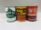 Lot of 3 various quart oil cans Nia Penn Motor Seal Penn-Pure