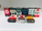 Lot of 9 various outboard quart oil cans Kendall Oilzum Texaco