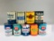 Lot of 9 various quart oil cans Phillips 66 Deep Rock Pure