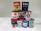 Lot of 9 various quart oil cans Mobil DX Casper