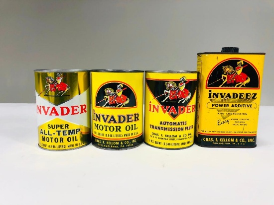 Lot of 4 Invader quart cans