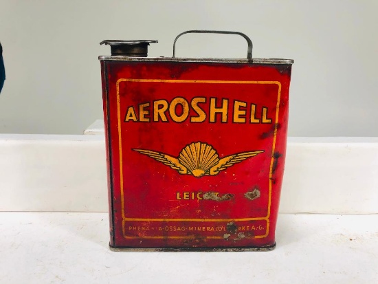 Early German Aeroshell oil can