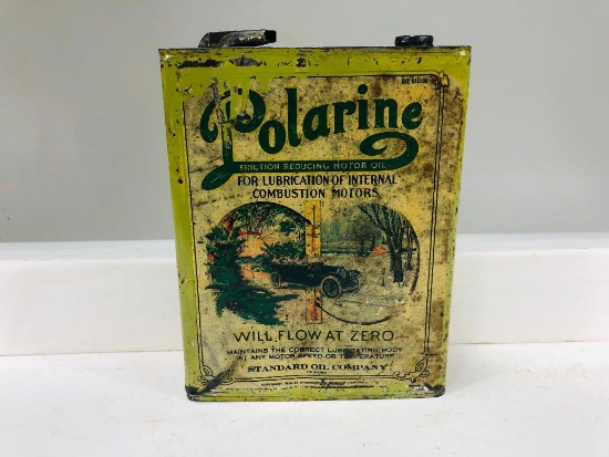 Polarine one gallon graphic oil can