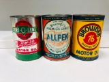 Lot of 3 various quart cans Browder Allpenn Certolene