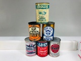 Lot of 6 various quart oil cans Mother Penn Lo-Icy CP Penn