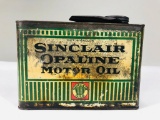 Early Sinclair Opaline half gallon oil can