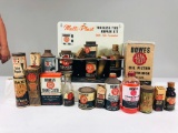 Lot of various Bowes cans and display