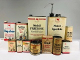 Lot of 12 various Mobil tins and box