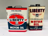 Lot of 2 liberty oil cans