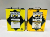 Lot of 2 Cruiser two gallon oil cans