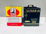 Lot of 2 different two gallon oil cans