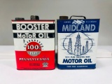 Lot of 2 different two gallon oil cans