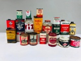 Large lot of 19 various tins and bottles