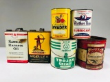 Lot of 6 various Grease and oil cans