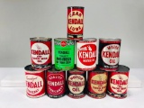 Lot of 10 Kendall oil cans