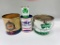 Lot of 4 various grease tins and pails