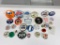 Lot Of Pin Back Buttons And Railroad Badges Signal Douglas Gulf Mobil Standard