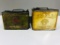Lot of 2 early Texaco and Shell oil cans