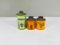 Lot of 3 various small oil cans