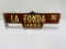 La Fonda Dr. Double Sided porcelain street sign