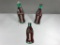 Lot of 3 various Coca Cola bottle thermometers