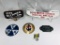Lot of 6 various license plate toppers Ford USN Esso