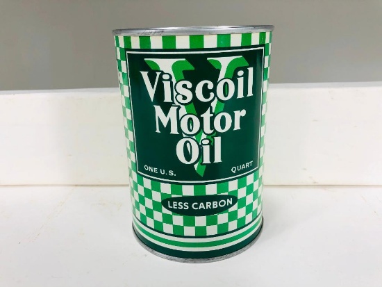 Rare Viscoil Quart full Oil Can