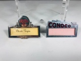 Lot Of 2 Conoco Attendant Badges