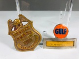 Gulf & Sohio Attendant & Guard Badges