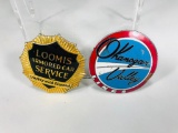 Loomis Armored car Service & Okanogan Valley Lines Badges