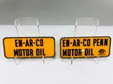 En-Ar-Co Penn & En-Ar-Co Motor Oil Ad Glass