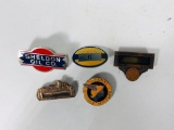 Lot Of 5 Badges Sheldon Oil Co. Armour's Benzole
