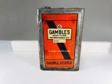 Gamble's Stores 5 gallon oil can