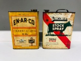 Lot of 2 Sinclair and Enarco one gallon cans
