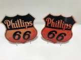 Pair of Phillips 66 plastic shield lenses