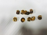 Lot Of 10 Small Pins Phillips Texaco Mobil Signal