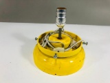 Yellow gas pump globe light stand