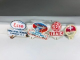 Lot of 4 various license plate toppers Esso Coulee Dam CO-OP