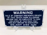 Vintage Standard Oil Co Warning sign