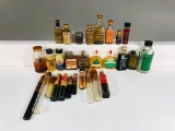 Lot of 32 various glass oil and polish bottles