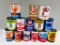 Lot Of 14 Various Composite Quart Oil Cans