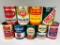 Lot Of 9 Various Quart Oil Cans