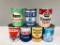 Lot Of 7 Various Quart Oil Cans