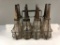 Lot Of 8 Various Oil Bottles With Rack