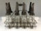 Lot Of 8 Various Oil Bottles With Rack