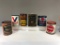 Lot Of 6 various Grease Cans
